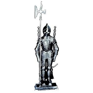 4 Pc Mini Triple Plated Pewter Soldier Fireset by Uniflame