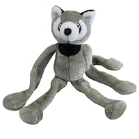 Zanies Polyester Tug-n-Squeak Buddy Dog Toy, Gray Raccoon, 20-Inch