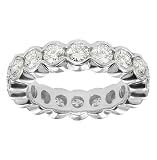 2.50 CT TW Bezel Set Diamond Eternity Ring in 14k White Gold
