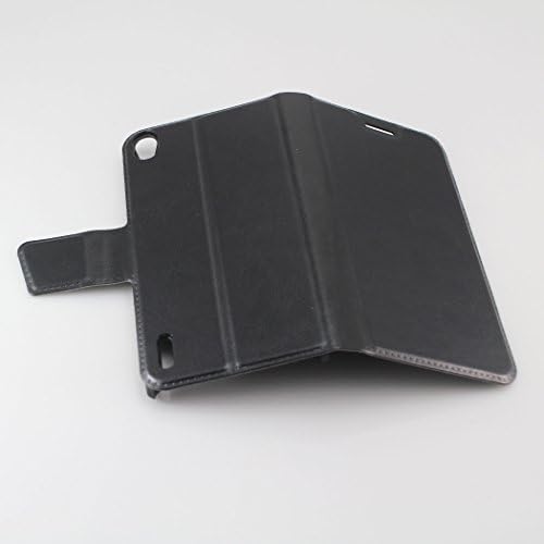 New Fashion Luxury Folio Flip Id Card Pu Leather Stand Case Cover for Huawei Ascend P7 (Black)