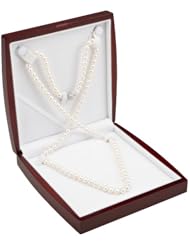 AAA 7.5-8mm White Freshwater Cultured Pearl Necklace 36in Opera