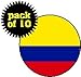 (Quantity 10) Colombian Flag 1.25
