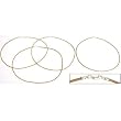 Leather Cord Necklaces Brown 16" 4Pcs