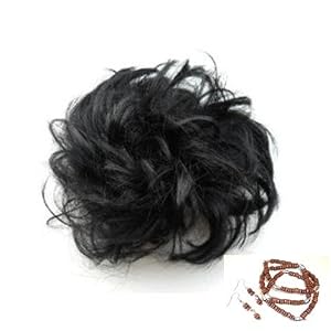 Scunci-like Hair Accessories- Faux Hair Piece Black Ponytail