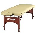 Master 30" Montana Salon Size Portable Massage Table Cream with Mahogany Upholstery