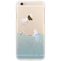 For iPhone 6 Case,Let it be Free iphone 6 (4.7-inch) Protective Case Soft Flexible TPU Transparent Skin Scratch-Proof Case for iPhone 6 (4.7-inch)-Sea Lion and Polar Bear by Let it be Free