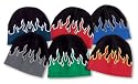 9" Knit Beanie with Flames