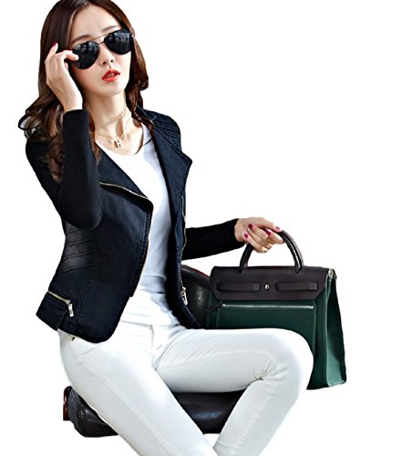 レディース ジャケット デニムジャケット Gジャン ライダースジャケット 春秋 ショート丈 ジッパー ステッチ 大きいサイズ サイズ豊富 スリム 長袖 カジュアル 美脚 OL 通勤 通学 トラベル レジャー ワイルド セクシー ブランド セレブファッション 可愛いスカーフ付き KK1297