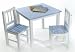 Kitchen & Housewares : Child's Blue & White Table Set with 2 Chairs