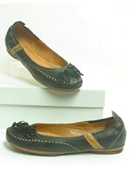 Airstep Leder Slipper Ballerina schwarz