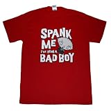 FAMILY GUYS STEWIE: SPANK ME Licensed Red Tee at Blue Devil Clothing