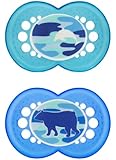 MAM Camo Silicone Pacifiers, Boy, 16 Plus Months, 2 Count