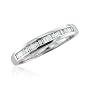 14K White Gold Emerald Cut Diamond Wedding Ring Band (GH, SI3-I1, 0.25 carat)