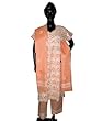 Embroidered Salwar Kameez Orange Womens Clothing Chikan Embroidery Size M
