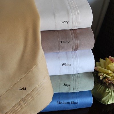 Egyptian Cotton 1500 Thread Count Solid Sheet Set - Cal-King / White