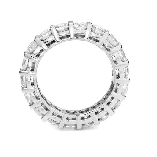 14k White Gold Engagement Eternity Band Round White Diamond Ring (4 ctw, I J Color, SI2 I1 Clarity) 41TBBLdnAAL 14k White Gold Engagement Eternity Band Round White Diamond Ring (4 ctw, I J Color, SI2 I1 Clarity)