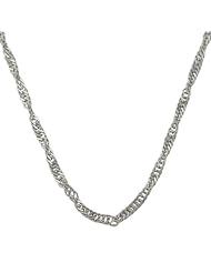 14 Karat White Gold Singapore Chain (1 mm Thick, 18 inch)