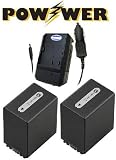 SterlingTek's POWWER 2-Pack NP-FH100 Info-LITHIUM H Series Super Stamina 4800mAH Rechargeable 2-Pack Battery equivalent 4800mAH with FREE BC-TRP ac/dc CHARGER