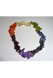 #1 Best Seller!!!! 1 Natural Multi Gemstone Chakra Crystal Healing Chip Gemstone 7 Inch Stretch Bracelet.