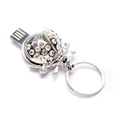 Crystal Ladybug Keychain W 4GB USB Key Flash Drive