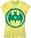 DC Comics Batgirl Tie Dye Logo Yellow Junior T-shirt