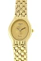Geneve 14K Solid Gold Watch Oval Radiant with two-tone gold colored iridescent dial