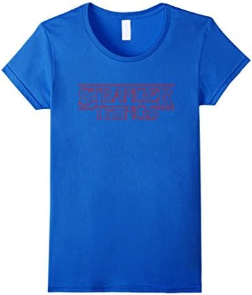 Women's stranger and things tshirt Small Royal Blue
