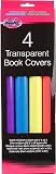 (Grafix) 4 TRANSPARENT BOOK COVERS NEON