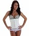 White Leather Victorian Vintage Shaper Corset Boned Lace Up Underbust corset girdle Waist training Cincher SC80011G 