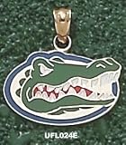 Florida Gators Enamel Gator Head 1/2 Charm - 14KT Gold Jewelry