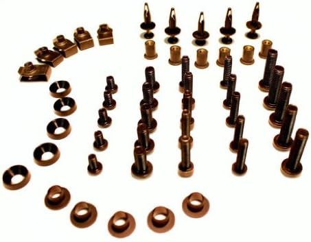 2006 - 2007 Yamaha YZF R6 Quality Motor Parts Complete Black Motorcycle Fairing Bolt Kit