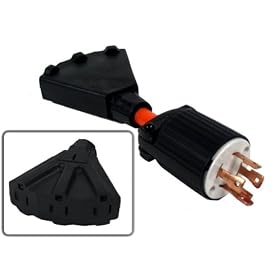 Carol Cord 30 Amp Electric Generator Plug Adapter with 3 - 15 Amp Outlets
