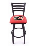 Calgary Flames Single-Ring Swivel Bar Stool w/ Back