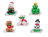 Christmas Bubblegum Buddies, 5 Cute Christmas Shaped Bubblegum Figures: Gingerbread Man, Snowman, Polar Bear, Christmas Tree, and Santa. 3 Great Flavors: Cherry, Toasted Marshmallow, and Green Apple