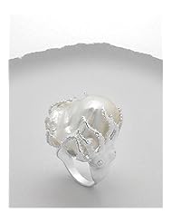 Octopus Fresh Water Pearls Ring In 92.5 Sterling Silver