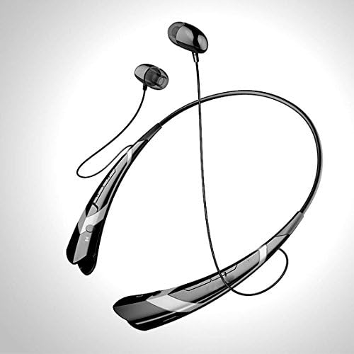 Soundbeats Universal Hbs-760 Wireless Music A2dp Stereo Bluetooth Headset Universal Vibration Neckband Style Headset Earphone Headphone for Cellphones Enabled Bluetooth (black/silver03)