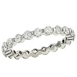 21 Round Single prong Set Diamond Eternity Band 1.54ct