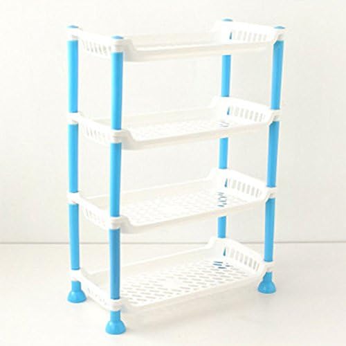 Macnoon6 Plastic Storage Shelf Rack Kitchen Bathroom Holder Desk Bookshelf