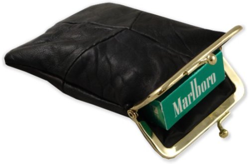 Childrens Toyshop  Health & Personal Care : Classic Leather Cigarette Purse (Black)