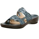  : Clarks Women's Fairview Thong Sandal,Blue,5.5 M