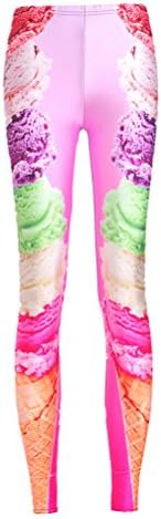 Takra Gold Women Polainas icecream Digital Print Slim Fitness 3D leggings (XL)