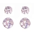Silver Birthstone 2-Pair Set Alexa