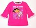 Check out Lovely Dora the Explorer Ruffled 3/4 Sleeve Fuschia Top Shirt