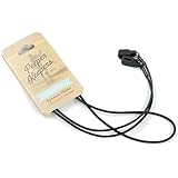 Peeper Keepers Round Leather Eyeglass Retainer Chain Holder (Black, 2 Pack)