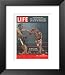 Boxers Carmen Basilio and Sugar Ray Robinson in Action, April 7, 1958 Framed Art Poster Print by George Silk, 20x23