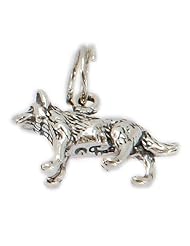Sterling Silver Little Wolf Charm