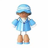 陶器人形 置物 オブジェ テラドールdeco Sora-kun 水色 完成品 Y136