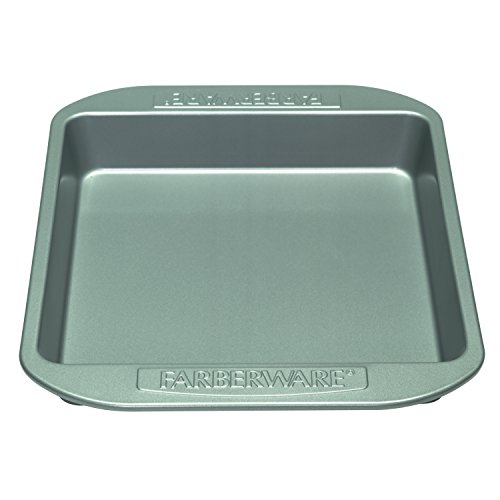 Farberware Nonstick Bakeware 9-Inch Square Cake Pan, Gray