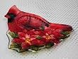 Glass Platter Cardinal