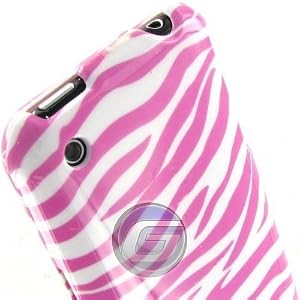 White and Pink Zebra Animal Skin Design Snap-On Cover Hard Case Cell Phone Protector for Apple iPhone i-Phone 3G
